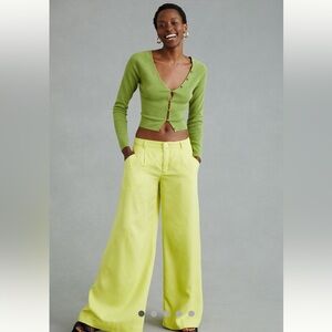 Anthropology low rise wide leg pants.